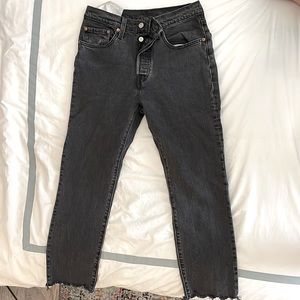 Levi’s women’s 501 faded black jeans